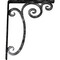 Ekena Millwork Avery Wrought Iron Bracket, (Single center brace), Antiqued Silver 1 1/2"W x 12"D x 15"H BKTM01X12X15SAVASV - alternate 2